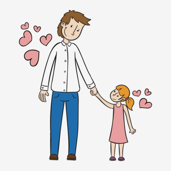 Папа и дочь иллюстрации