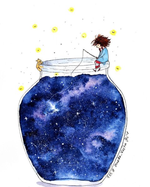 Космос милые иллюстрации