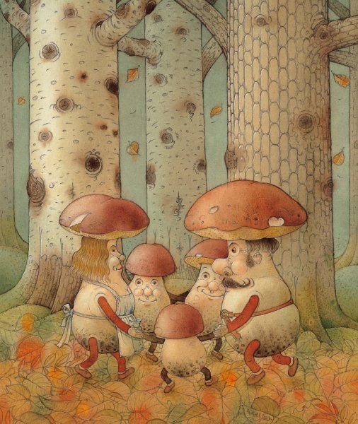 Грибы иллюстрации
