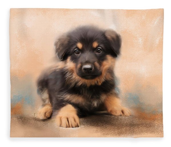 Щенок овчарки арт