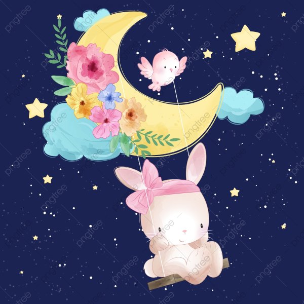 Зайчик спит на Луне