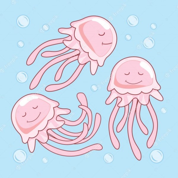 Мультяшные медузы