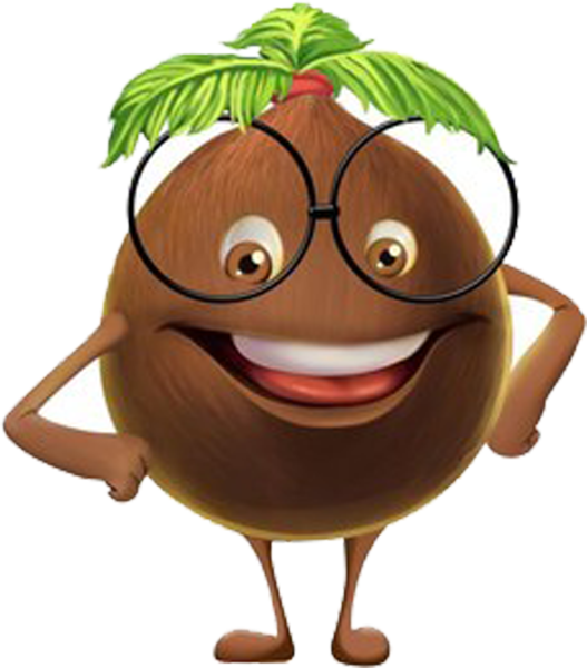 Кокос мультяшный