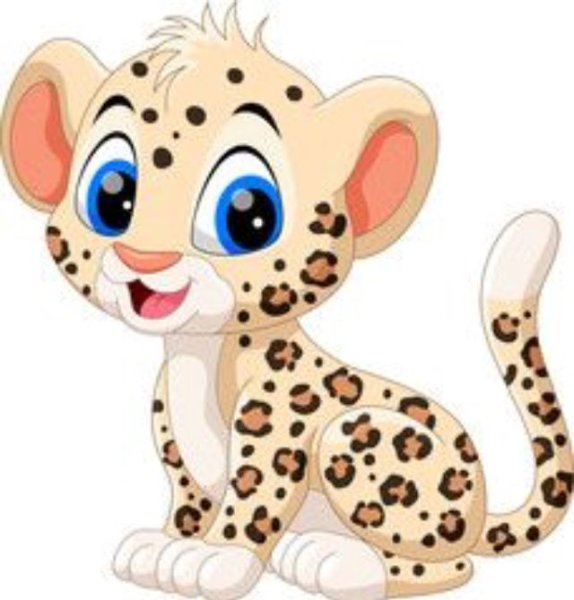 Милый мультяшный леопард