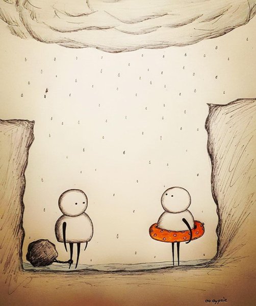 Грустные рисунки