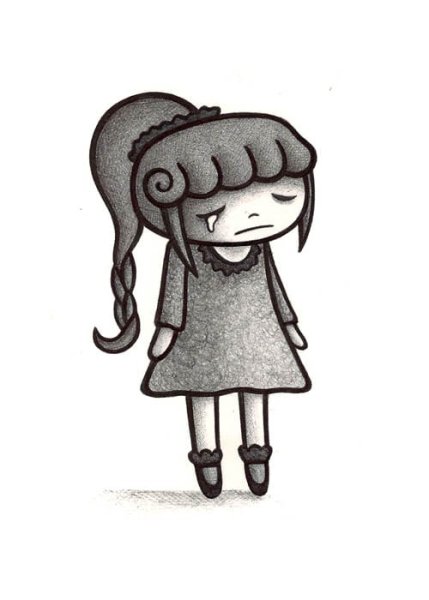 Грустные мультяшные рисунки