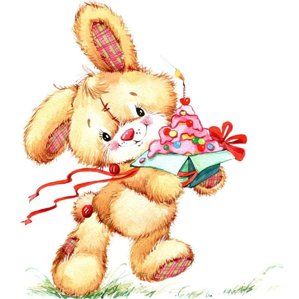 Милый зайчик с подарком