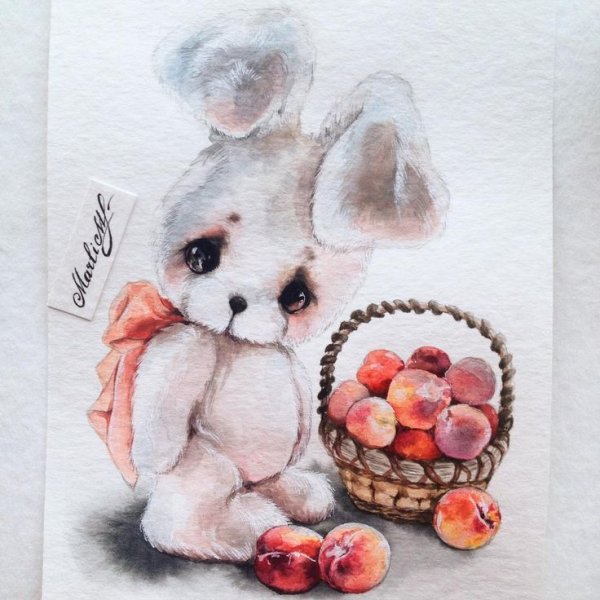 Милые зверюшки акварелью