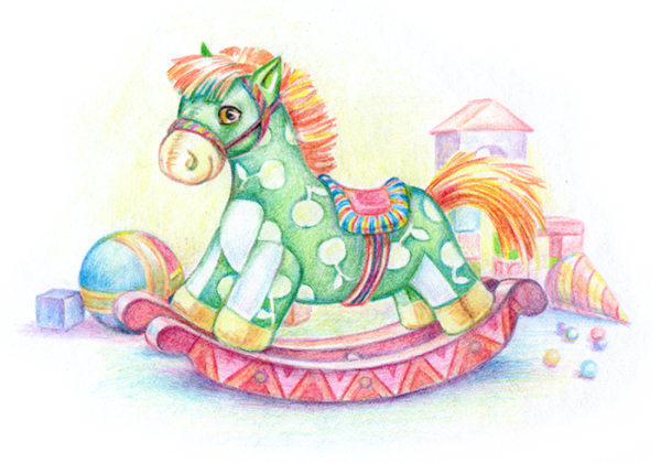 Милые иллюстрации лошадки