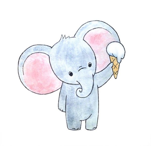 Слоник для срисовки