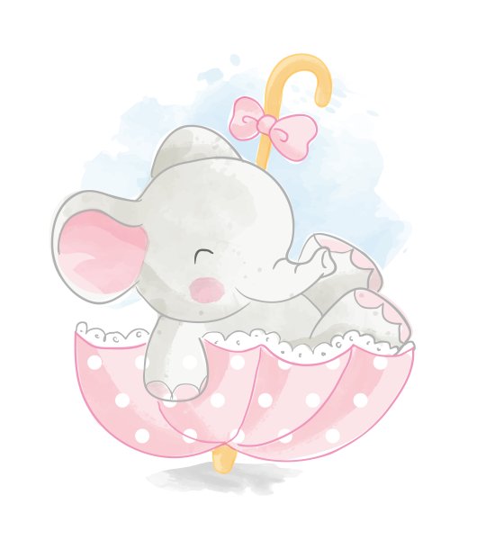 Слоники милые вектор