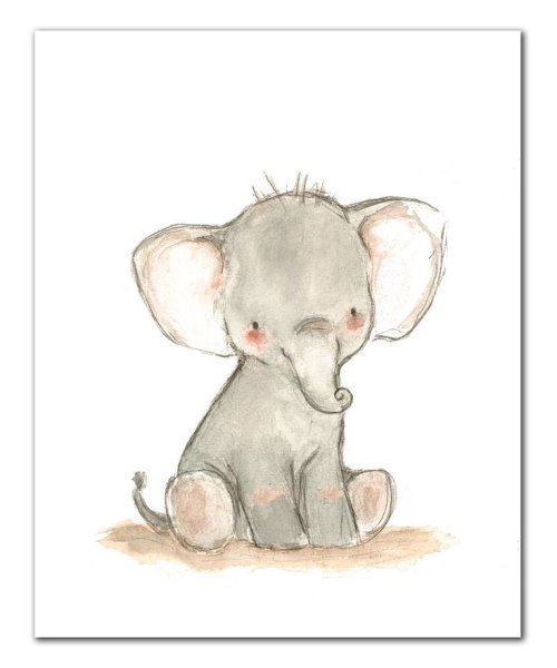 Акварельный Слоник