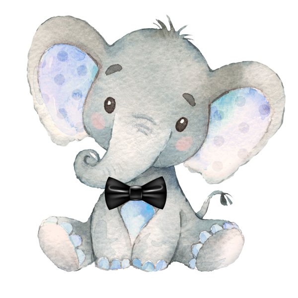 Акварельные зверюшки Слоник