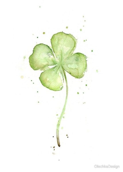 Клевер трилистник растение women Art