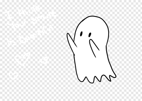 Милое привидение на белом фоне