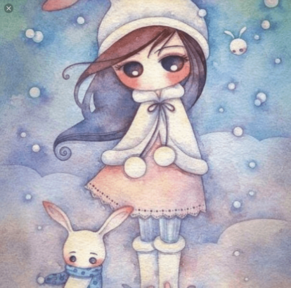 Милые рисуночки акварельными красками