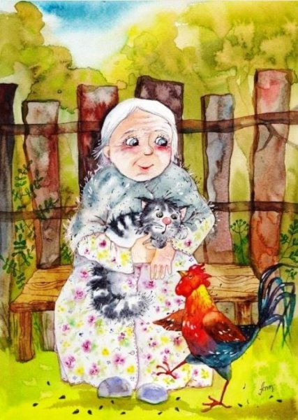 Бабушка иллюстрация