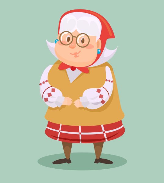 Бабуля мультяшная