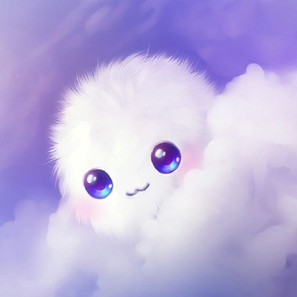 Белый пушистый комочек