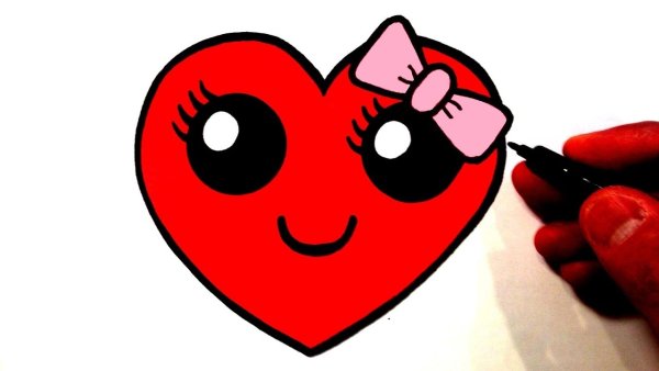 Рисунки для срисовки сердечки