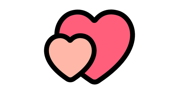 Двойное сердце рисунок