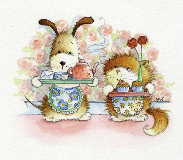 Старинные открытки с добрым утром