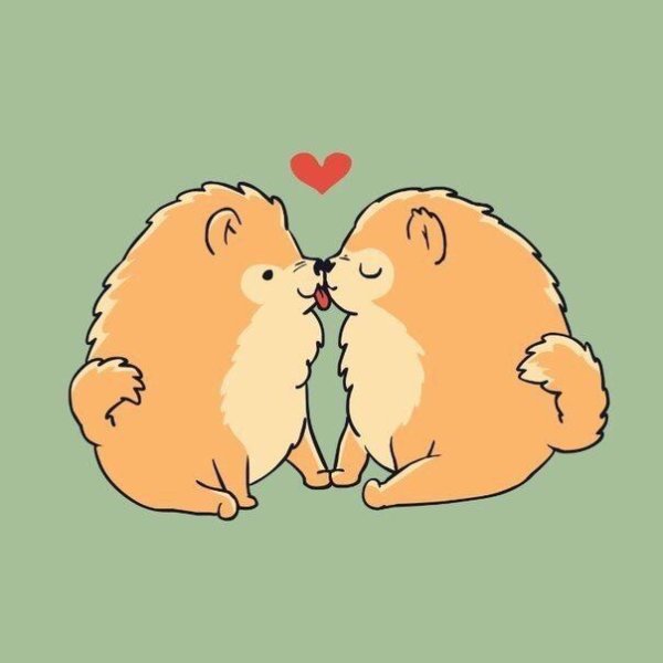 Влюбленные животные мультяшные