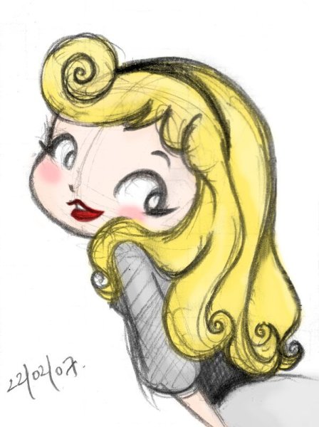 Милые принцессы для срисовки