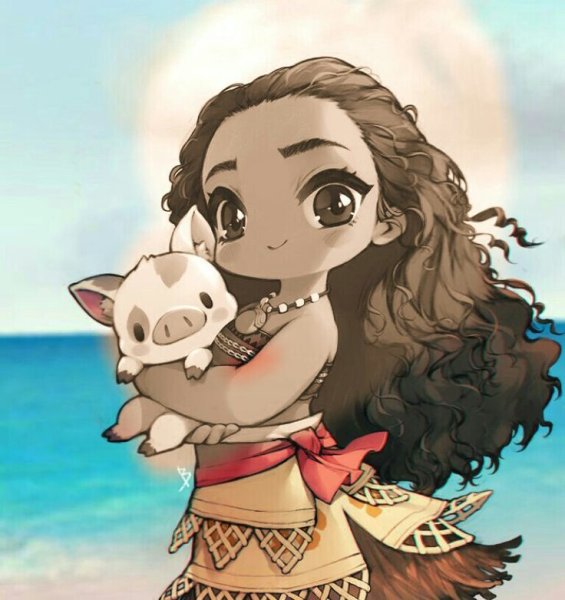 Аниме принцессы Диснея Моана