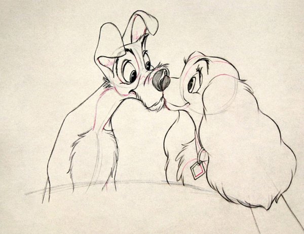 Зарисовки героев Уолт Дисней