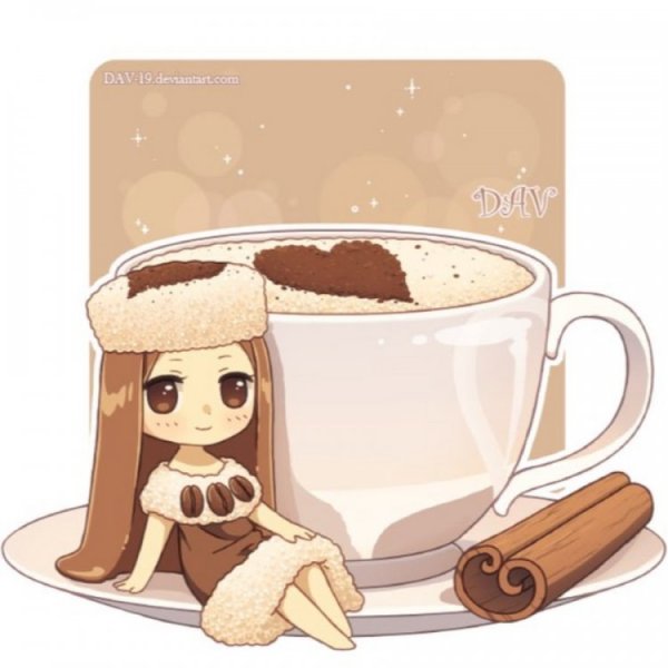 Кофе милое мультяшное