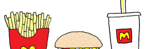 Наклейки картошка фри