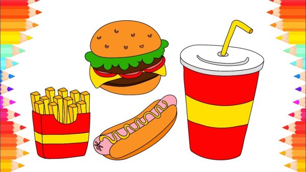 Мультяшный фаст фуд
