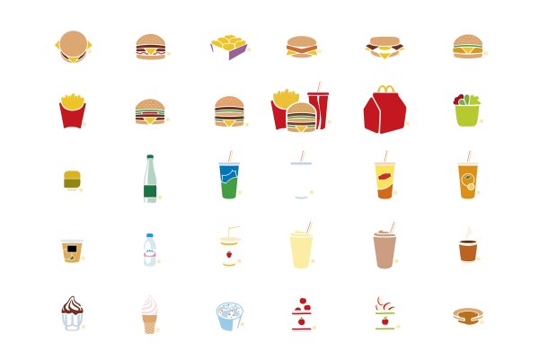 Мультяшный фаст фуд