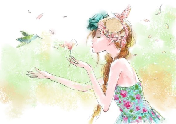 Милые рисунки девушек