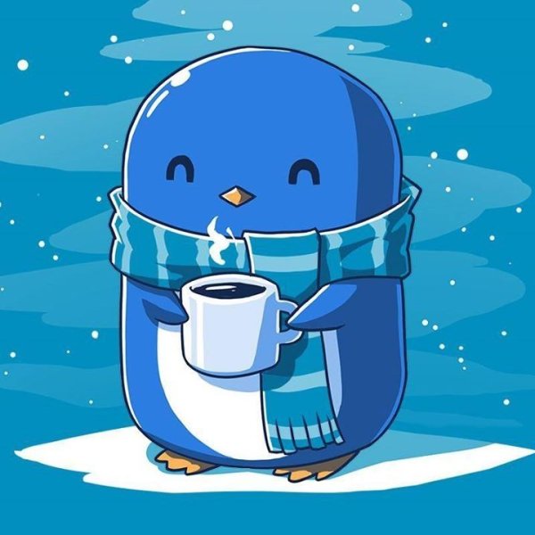 Пингвин милый арт