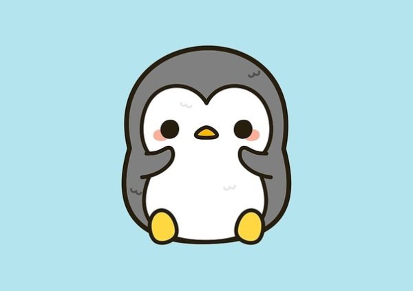Милые пингвины для срисовки
