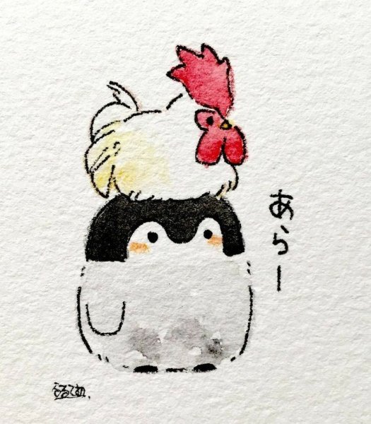 Милые пингвины для срисовки