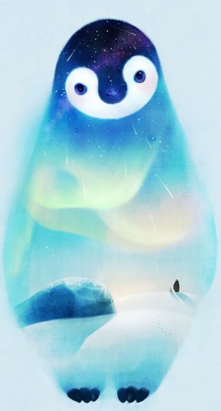 Милые мультяшные пингвинчики