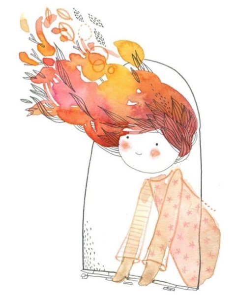 Милые иллюстрации акварелью