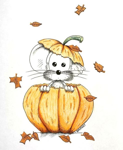 Милые осенние иллюстрации