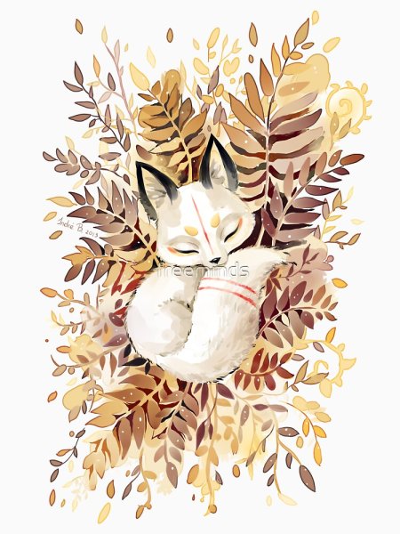 Осенние животные акварель