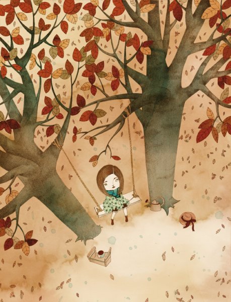 Милые осенние иллюстрации