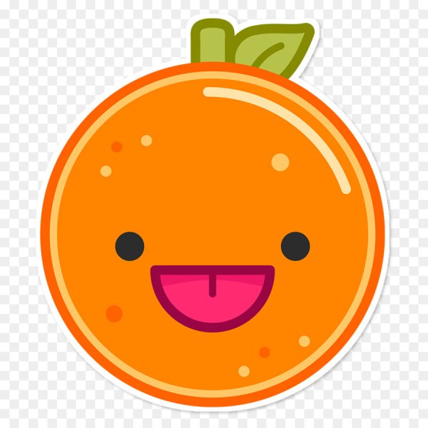 Стикер апельсин