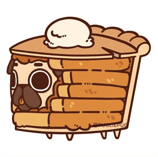 Puglie Мопс с едой