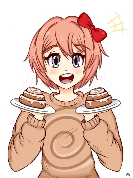 Булочка с корицей аниме