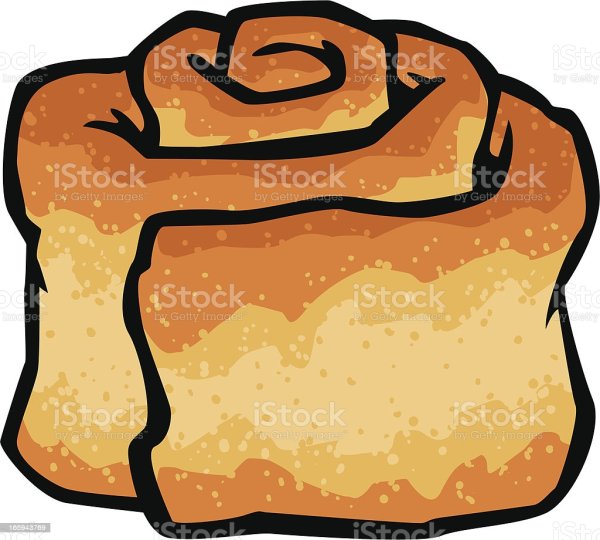 Булочка с корицей иллюстрация