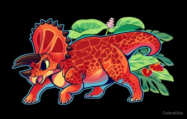 Неоновый Трицератопс