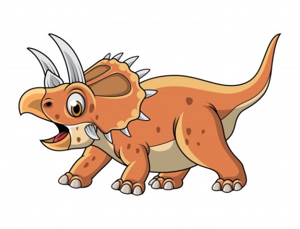 Динозавры вектор Трицератопс