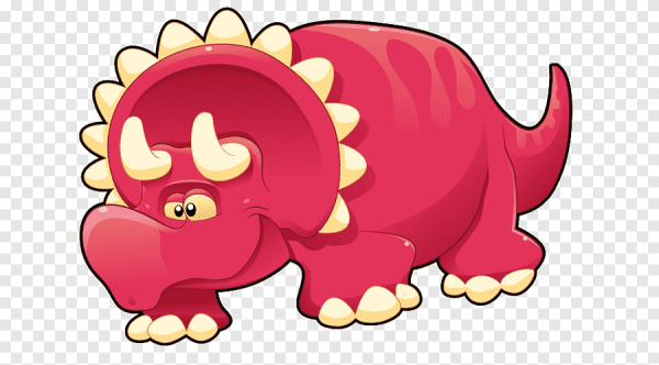 Красный динозавр для детей